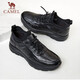 Camel (CAMEL) men's quick-wear leather business casual sports leather shoes G14A220724 black 43