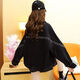 FHHUABD Guangzhou Xintang Jeans Women's Autumn Denim Clothes Jacket Korean Loose 2024 Trend 9926# Picture Black S S Recommended 80100Jin [Jin equals 0.5 kg]