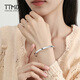 TTMIX platinum bracelet women's pt950 bright simple platinum bracelet hollow push-pull adjustable 23.3-23.5g