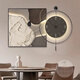 
Chengzai Shilai Operating Restaurant Decorative Painting LED Light Living Room Watch Hanging Painting Light Luxury High-end Dining Table Background Wall Murals K12808+BP59 70*70cm Painting + 60*60cm Clock (regular) Crystal porcelain aluminum alloy black frame