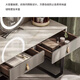 Jandi Italian light luxury slate dressing table bedroom integrated makeup mirror small solid wood dressing table high-end computer desk and stool saddle leather facing imported slate dressing table + stool 120cm dressing table