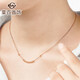 Cai Bai Jewelry K Gold Necklace 18K Gold Simple Fashion OL Style Ball Bead Necklace Chain Price About 40cm Rose Color