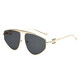 Nuevas gafas de sol de metal para mujeres Diseño Gafas de sol Sense Gafas huecas Marco para protección solar de hombres europeos y estadounidenses Gafas conductoras 9898 Té gris
