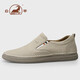 Ram leather shoes men's shoes autumn new men's business casual shoes genuine leather shoes men's soft sole wear-resistant one-leg driving shoes sand color 1519-1 41 standard leather shoe size