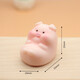 Collection of birthday gifts cute little pig ornaments car desktop ornaments for girls and classmates cute Children's Day gifts round pig [a set of 6]