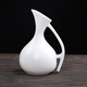 Bi Fang utensils Japanese sake pot ceramic white wine pot three liang Dehua mutton fat jade porcelain half Jin Jin is equal to 0.5 kg liquor dispenser pure white half moon pot (about 260ml)