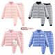 Katie Hellokitty Girls Down Liner de la chaqueta delgada de los niños Pantalones calientes del bebé Down Winter Clothing Estilo a cuadros-12101 Blanco y negro 110 cm