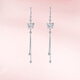 Saturday Fortune (ZLF) PT950 platinum earrings for women, classical tassel butterfly dance earrings T 3.85g