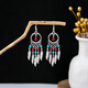 Lemiao (Lemiao) Europäische und amerikanische böhmische ethnische Ohrringe und Ohrringe für Frauen Miao Silver Tropical Quaste Ohrringe Ethnic Travel Jewelry H1278 Farbe