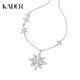 Catillo Lucky Snowflake 999 Silver Necklace Girls Pendant Clavicle Chain Birthday Gift for Girlfriend Snowflake Necklace/Free Engraving/925 Silver