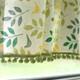Xiongjiujiu Door Curtain Curtain Cabinet Curtain Kitchen Curtain Nordic Short Curtain Art Curtain Through Rod Short Curtain Half Curtain Partition Curtain Curtain Bird and Leaf Curtain, Through Rod Tile 140 cm wide * 140 high single price