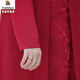 Caiyang Hengyuan Xiangxi Robe de banquet de mariage de mère de mère avec une robe Cheongsam de grande taille noble Nouveau style printemps automne et hiver Robe de mariée 9272 Bourgogne M Bourgogne M