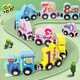
Children's magnetic digital train toys gift magnetic building block assembly baby girl 1-3 to 6 years old 2 boys 11 hook train