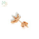 Chow Sang Sang 18K red gold V/A series orange blossom pink sapphire single earrings 90584E