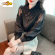 
First-diameter embroidered cotton shirt for women 2025 autumn new fashion embroidered white shirt loose versatile long sleeves CY9227 white L [Suggested 111-120Jin [Jin equals 0.5 kg]]