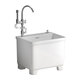 Moen (MOEN) balcony washing mop pool ceramic with faucet hole integrated high foot household bathroom mop pool floor basin trough large 13751X35 console + seating universal single cooling