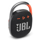 JBL CLIP4 无线音乐盒四代 蓝牙便携音箱低音炮 户外音箱 迷你音响 IP67防尘防水 一体式 黑橙色