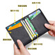 Lai Card Card Pack Visitenkarte Clip Ultra-dünn Cowide Card Pack Männer- und Frauenkarten-Clip-Bank-Karten-Paket-Lizenz-Paketpakete Pack Pack Wallet Männer schwarz (mit 1 Big Banknote)