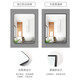 
Gold Brush (GOLDBRUSH) Bathroom Mirror Bathroom Wall-mounted Makeup Mirror Household Punch-free Wall Self-adhesive Dressing Mirror Bedroom Dressing Mirror Classic Black 70*90 [No Punch-free, HD explosion-proof]