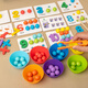 
Beimuhui (beimuhui) Children's digital toys Montessorius early education beads puzzle math enlightenment teaching aids quantity and color matching Activity time Digital enlightenment cognitive board + 56 round beads + clip chopsticks