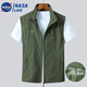 NASALIKE Men's Vest 2025 Summer Casual Breathable Fishing Horse Clip Jacket Young Middle-aged and Elderly Quick-Drying Vest Men's Vest Navy Blue 2XL Recommended 155-170Jin [Jin equals 0.5 kg]