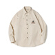 Madden workwear American retro long-sleeved shirt men's Indian totem patchwork pocket stacked cotton shirt spring off-white S