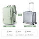 MOONMIX Travel Bag Women's Backpack Large Capacity Lightweight Short-distance Business Trip Storage Luggage Bag Travel Backpack Computer Bag Rime Green
