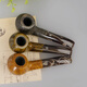 MUXIANG Heather Pipe's Men's Fabilleuse à la main Bulldog Pipe Suffon Souffon Même modèle 673 Traditionnel Old Fashioned Smoking Tool Tool Coumor Gold Coumor 673