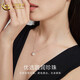 Chinese gold freshwater pearl necklace for women simple topaz silver pendant Chinese Valentine's Day gift for girlfriend and wife birthday simple pearl set chain Jingsuda