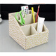 Bedroom living room office conference room desktop storage box coffee table bedside table remote control board mobile phone storage box white crocodile square three grid