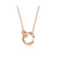 Lnieer 999 pure silver Möbius strip pendant necklace for women rose gold clavicle chain Valentine's Day gift for girlfriend and wife 999 pure silver rose gold + certificate + gift box