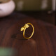 Saturday Fortune (ZLF) Gold Ring Women's Pure Gold Heritage Ancient Dharma Lotus Lotus Living Mouth Ring Bracelet Price 4.30g