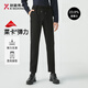 劲霸男装（K-Boxing）秋季商旅百搭休闲裤松紧抽绳直筒商务慢跑裤男|BCKG3527 黑色 30