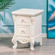 
Shantoulin Village mini European bedside table wooden white paint storage cabinet bedroom small apartment bedside cabinet bedside rack 9871 gold width 55 complete installation