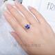 Shimao Dafugui S925 silver ring women's tanzanite sapphire ring live women's ring gemstone jewelry jewelry ring 92