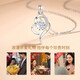 China Gold Heart Is You Platinum Diamond Necklace Women's Fashion Pendant Jewelry Birthday Gift for Girlfriend and Wife Wedding Anniversary Platinum Diamond Pendant-With Pure Silver Chain/Jingsuda