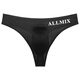 Le Jin [Jin equals 0.5 kg] Wei ultra-thin ice silk sports fitness single thong men's one-piece T transparent sexy low waist markless men's underwear pearlescent jean silk letters men's 3 packs M