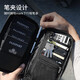 POTRAVEL.DESIGN Passport Bag rfid anti-theft and anti-reading ticket passport holder for men and women going abroad large-capacity document bag for travel black