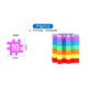 Ai Fuer children's digital square building blocks boy assembled toys 3-6 years old girls Yipin insert Children's Day gifts, classic color 128 pieces [storage box + drawing]