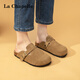 La Chapelle Frauenschuhe, dicke Sohle Halbschuhe, vielseitige ein Fuß besetzte Gelegenheitsbirkenstock-Schuhe-002 Khaki 38