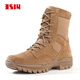 
3514 new style brown combat boots men's high top tactical boots side zipper men's boots military fan outdoor desert boots brown 44