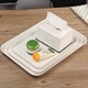 KORDCO tableware melamine tray hotel tray tea tray household water cup tray rectangular cake bread tray imitation porcelain white tray dinner plate white rectangular tray length 38cm*width 28cm*height 2.8cm