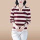 Fangluyu Langarmed T-Shirt für Frauen im Frühjahr und Herbst neuer Stil der Mutter des mittleren Alters mittleren Alters High-End-Baumwoll-Revers-Polo-Hemd Casual T-Shirt Lose T-Shirt 6636 Olive Green One Size M empfohlen, 85-95 Jin zu tragen [Jin gleich 0,5 kg]