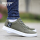 Snguny High-Light Luxury Luxury Zapatos casuales Zapatos para hombres Sobre suave Versión coreana Zapatos Sports Sports Shoes Men's Shoes Men 6636 Canvas Gray Standard Size 44 Men's Style