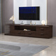 Nanyi TV-Schrank Goldene Walnuss Massivholz-TV-Schrank Couchtisch Kombination moderne Wohnzimmermöbel im chinesischen Stil 2,0 m Sechs-Pull-Fernsehschrank Walnuss Walnuss