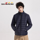 Sherron Thin Down Down Jacke Herren Kurzer lässiger und modisch vielseitiger Herbst und Winter Helles warme Jacke 13662 Hellgrau XL