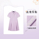Haggis (HAZZYS) brand children's clothing girls dress new summer style comfortable thin elastic college style short-sleeved POLO skirt Ningxiang Purple 120