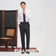 Monty Monty Men's informal azul marino azul DP No-hierro Nail elegante longitud abotonada