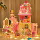 Toy Girl Playing House Princess Doll House 7 Girls 2-3-4-6 años niñas de niñas 8 niños 9 regalos de cumpleaños 10 Princess Castle (con 1 Big Barbie 2 muñecas