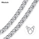 Miss JuJuPT950 platinum necklace men's platinum O-shaped chain, simple and elegant round bead chain, versatile and pull-over pearl chain plain chain, weight 14.63g, length 53cm, thickness about 3.2mm